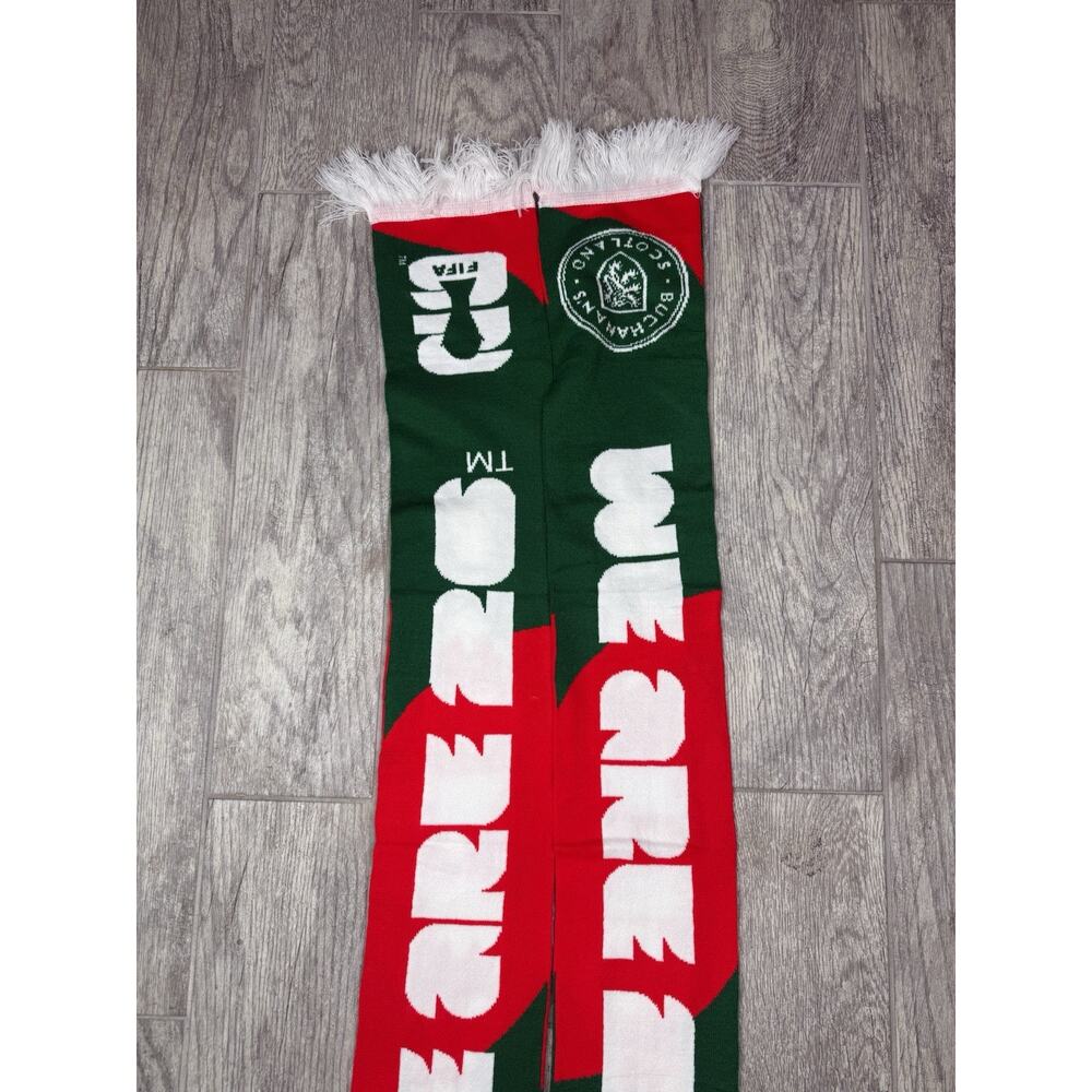 FIFA 2026 WORLD CUP BUCHANAN'S SCOTCH SCARF x2 Green And Red LOT - Picture 5 of 5